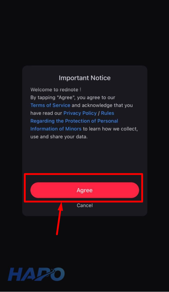 Chấp nhận các điều khoản 