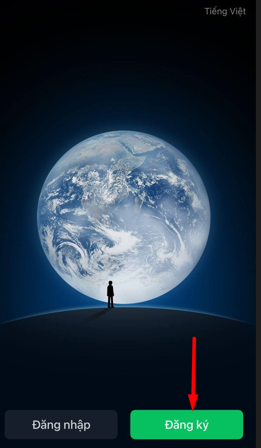 Chọn mục Đăng ký 