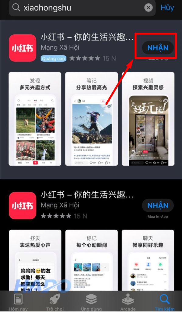 Tải ứng dụng Xiaohongshu về máy 