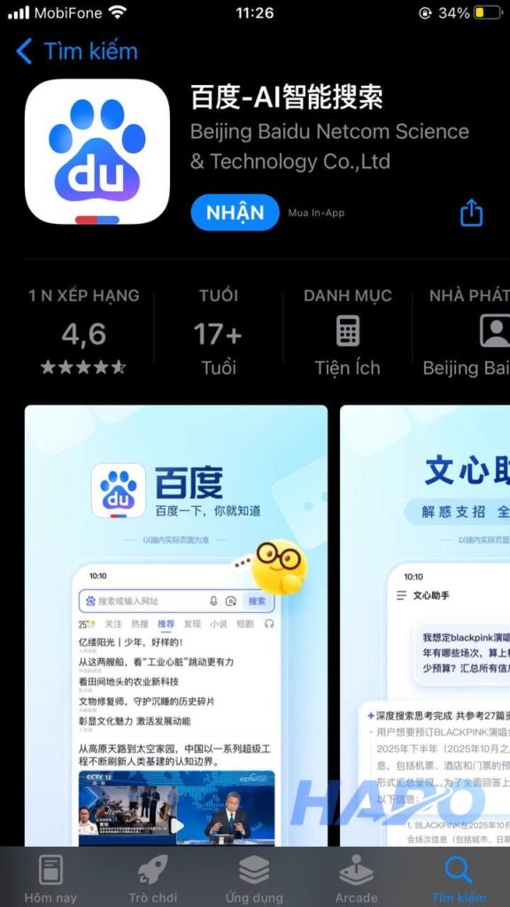 Cách cài đặt Baidu cho điện thoại