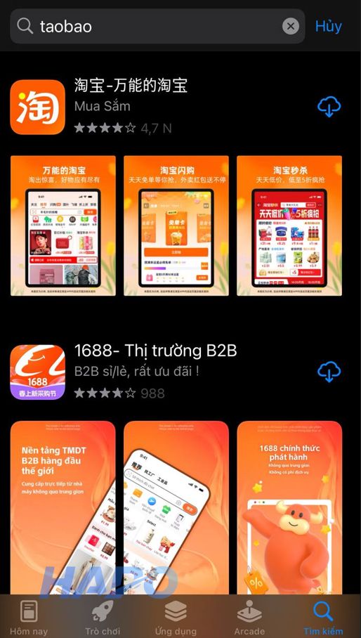 Tải Taobao về điện thoại iphone