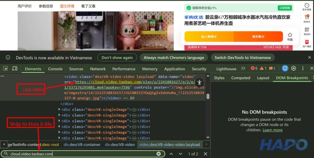 Tìm kiếm đường link video