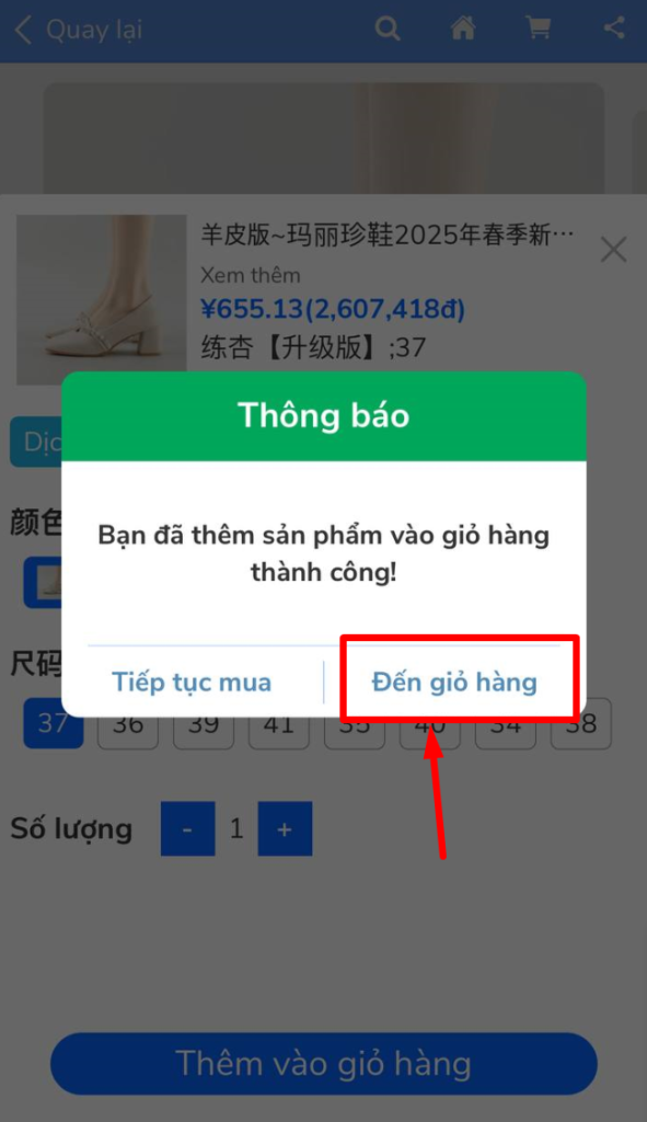 Hướng Dẫn Đặt Hàng Trung Quốc Qua App Hapo Đến giỏ hàng