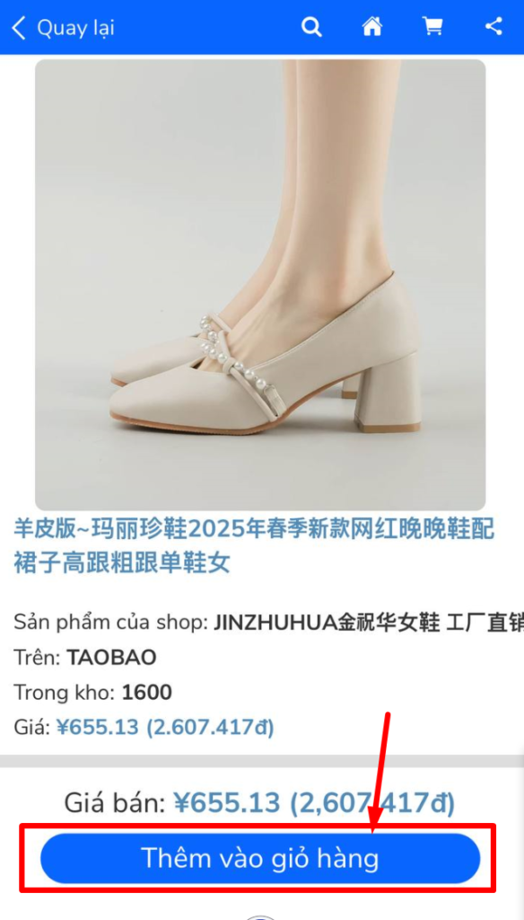 Hướng Dẫn Đặt Hàng Trung Quốc Qua App Hapo Thêm vào giỏ hàng