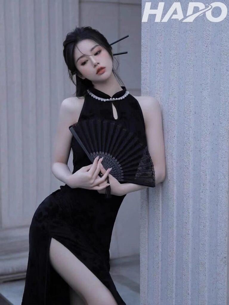 Sườn xám hiện đại không tay