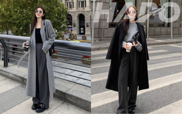 Áo măng tô nữ dáng dài