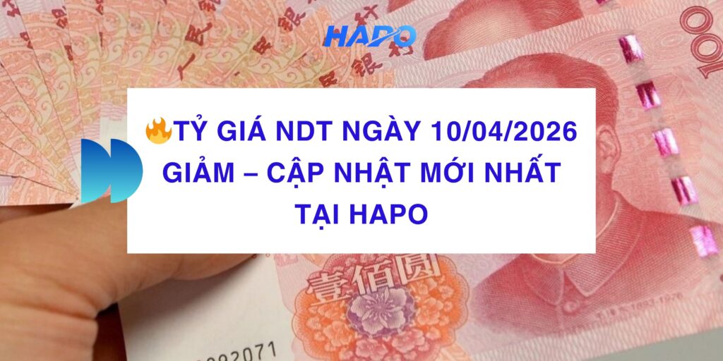 Tỷ giá NDT ngày 10/04/2026 giảm – cập nhật mới nhất tại Hapo Tỷ giá NDT ngày 10/04/2026 giảm – cập nhật mới nhất tại Hapo