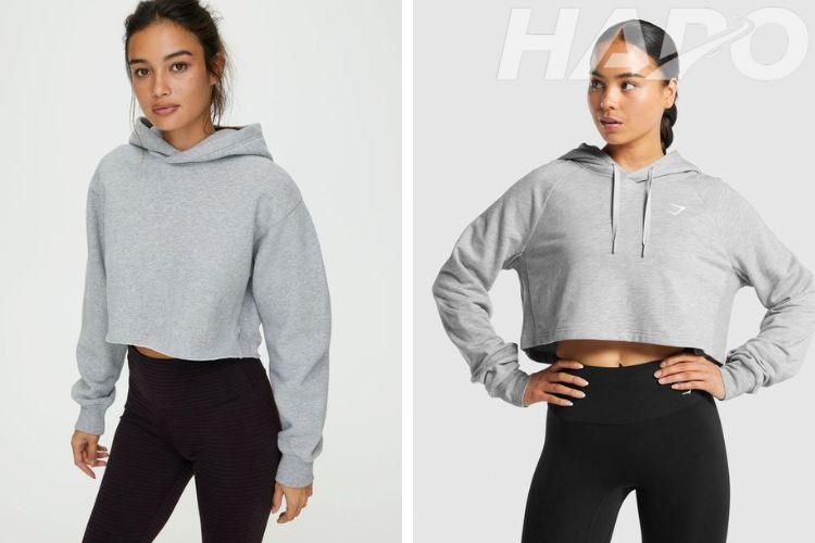 Áo hoodie nữ croptop dáng lửng