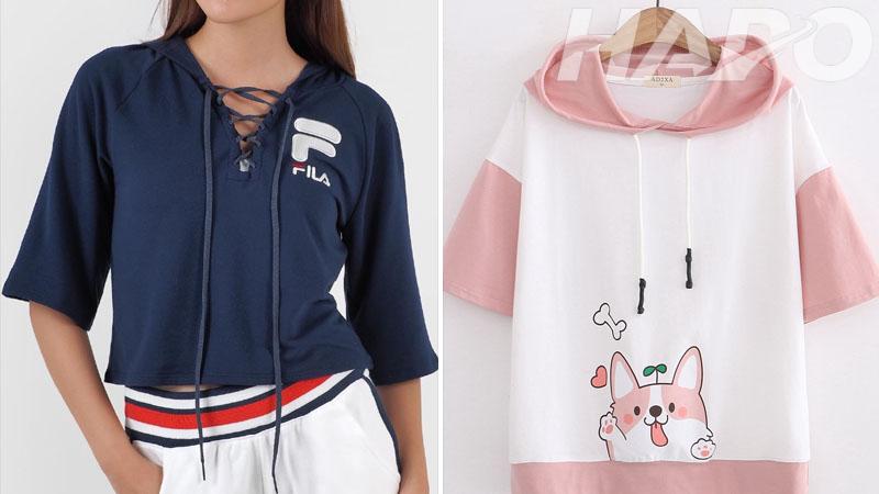 Áo hoodie nữ tay lỡ
