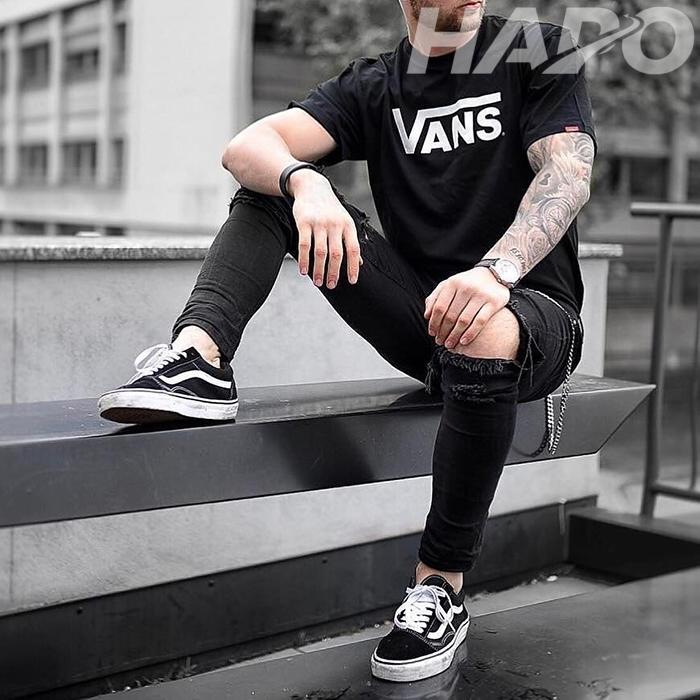 Gợi ý nguồn hàng nhập giày Vans Old Skool chính hãng, chất lượng Phối với quần jeans
