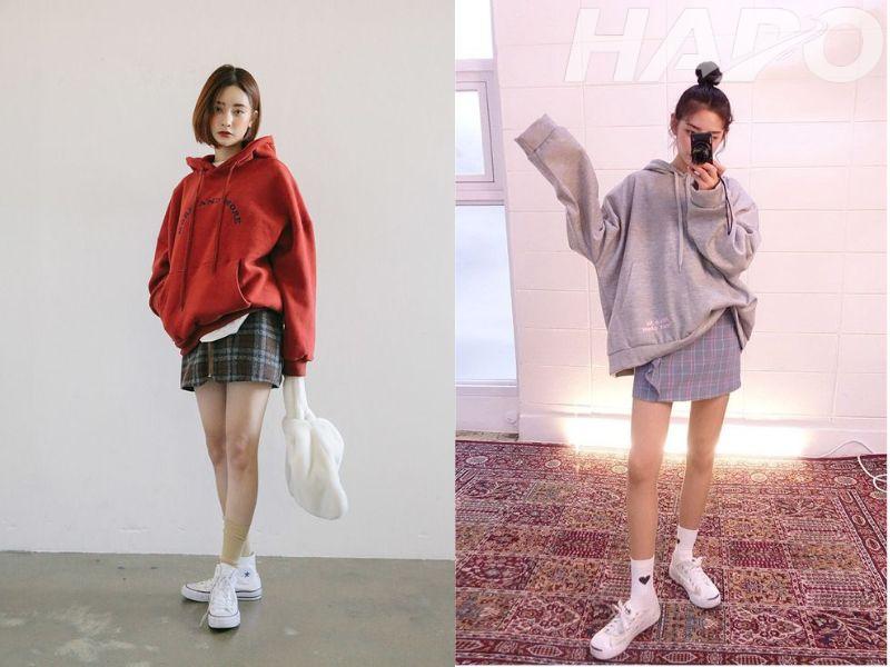 Áo hoodie nữ oversize