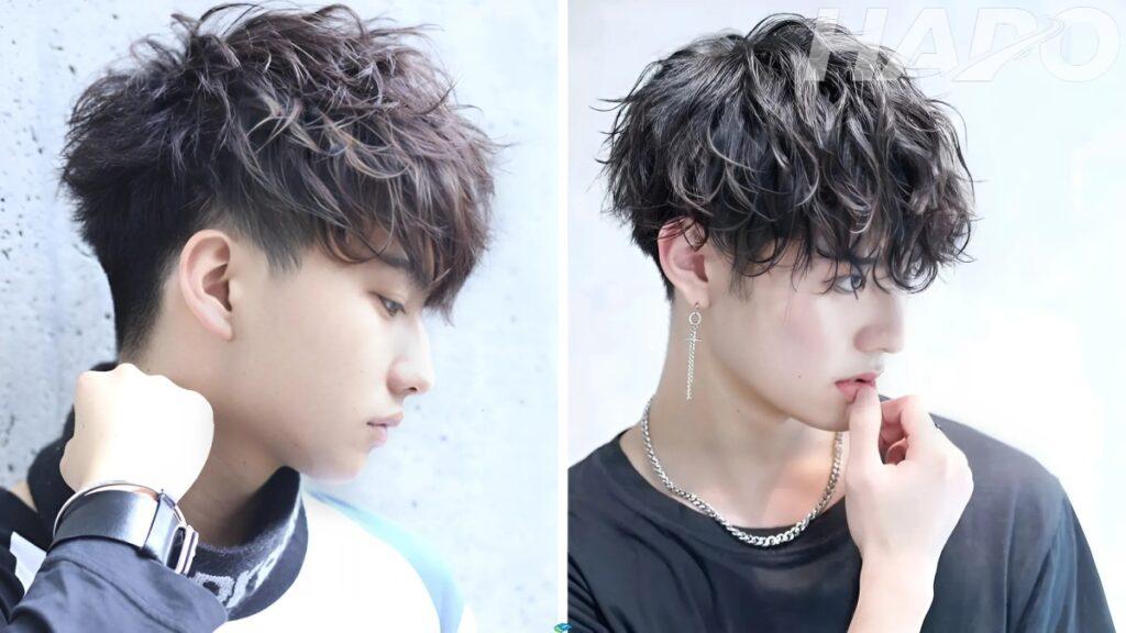 Tóc giả nam xoăn nhẹ lãng tử