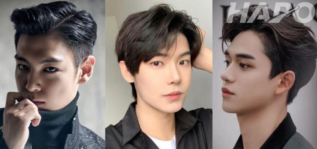 Tóc giả nam kiểu side part lịch lãm