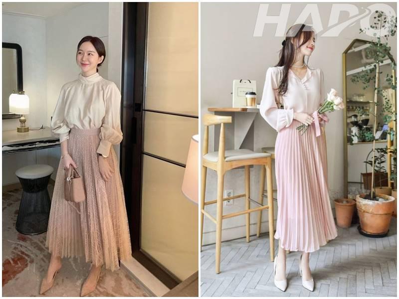 Áo sơ mi tay bồng cổ điển 