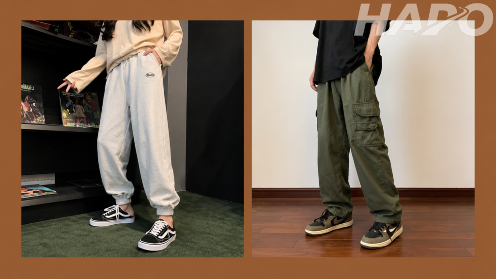 Quần jogger, quần cargo dáng suông