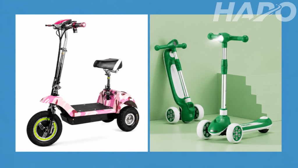 Các mẫu xe máy điện cho bé Trung Quốc được yêu thích nhất Xe máy điện mini scooter 3 bánh phát nhạc
