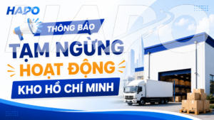 Thông báo tạm ngừng hoạt động kho Hồ Chí Minh