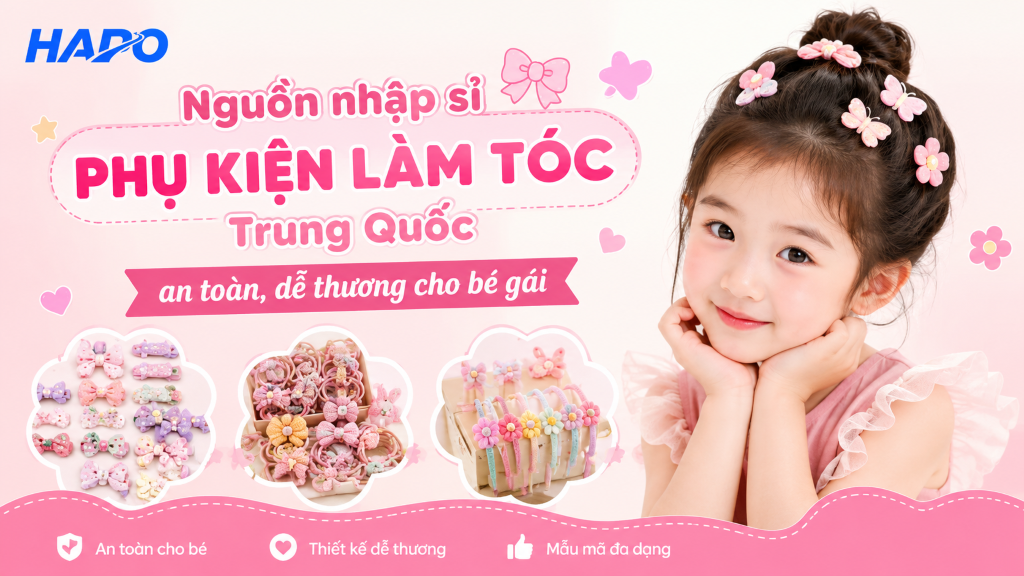 Nguồn nhập sỉ phụ kiện làm tóc Trung Quốc an toàn, dễ thương cho bé gái