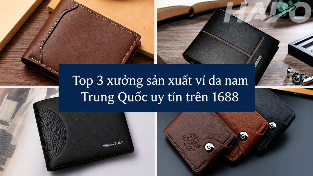 Top 3 xưởng sản xuất ví da nam Trung Quốc uy tín trên 1688