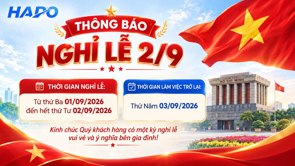 HAPO THÔNG BÁO LỊCH NGHỈ LỄ QUỐC KHÁNH 2/9/2026